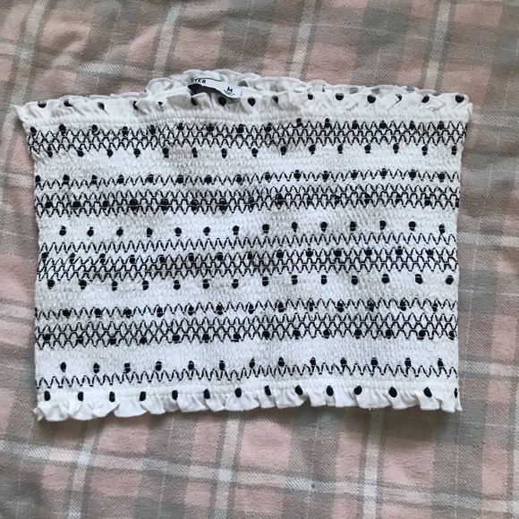 Black and White Hollister Tube Top - Picture 2 of 4